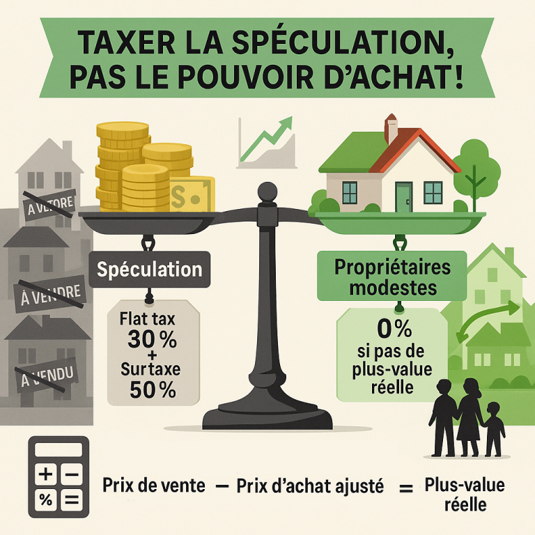 Immobilier : taxer la spéculation, pas la détention