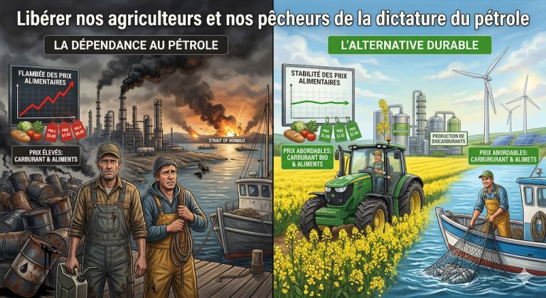 Libérer nos agriculteurs et nos pêcheurs de la dictature du pétrole