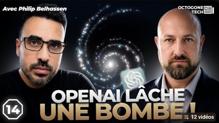 Philip Belhassen et Idriss Aberkane, vignette de l’émission Octogone Tech n° 14 consacrée à GPT-6 Astra